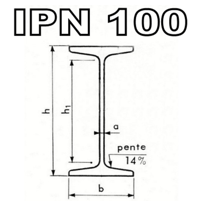 Poutrelle acier IPN 100 - S275JRG2