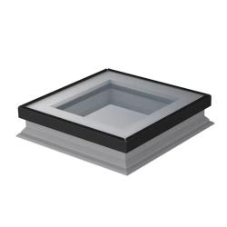Fenêtre plane fixe pour toits plats DXG P2 avec marche blanche
