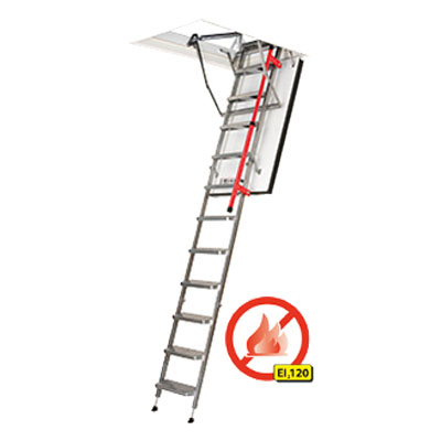 Escalier LMF 120 Coupe Feu - 1 rampe - Hauteur max. sous plafond 3.05m