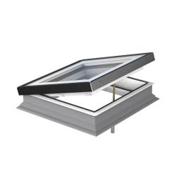 Fenêtre plane pour toits plats DMG P2 avec marche blanche