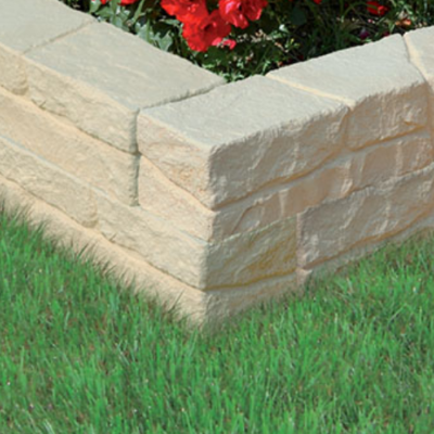 Muret Bordure Chinon Droit Crème 50cm x 11cm x 9cm 