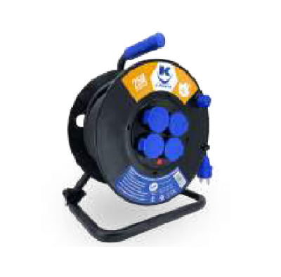 Enrouleur Professionnel 3G2,5mm² H07RNF Socle 4 Prises à Clapet IP44 - 40m
