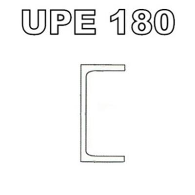 Poutrelle acier galvanisée - UPE 180 - S275JRG2, Dimension de votre poutrelle Poutrelle de 2.50m
