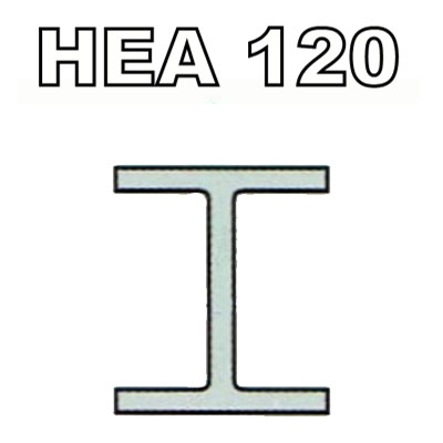 Poutrelle acier HEA 120 - S275JRG2, Dimension de votre poutrelle Poutrelle de 1.50m