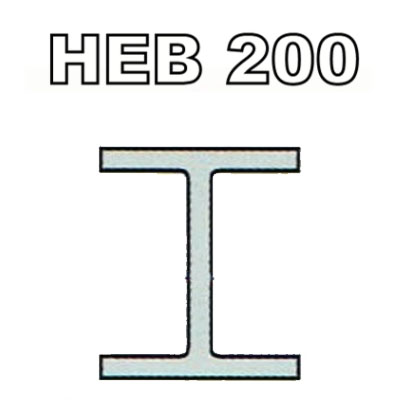 Poutrelle acier HEB 200 - S275KRG2, Dimension de votre poutrelle Poutrelle de 1.50m