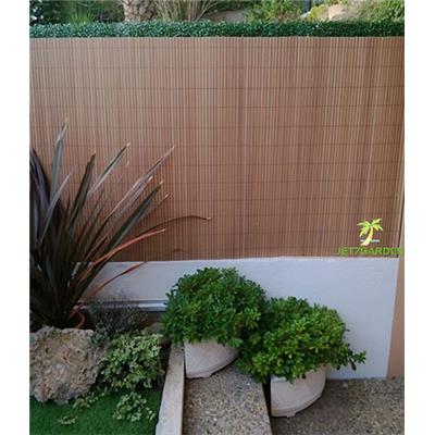 Canisse PVC Double Face - Teck (marron clair) Dimensions Rlx 1.20m x 3m