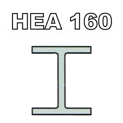Poutrelle acier HEA 160 - S275JRG2, Dimension de votre poutrelle Poutrelle de 1.50m